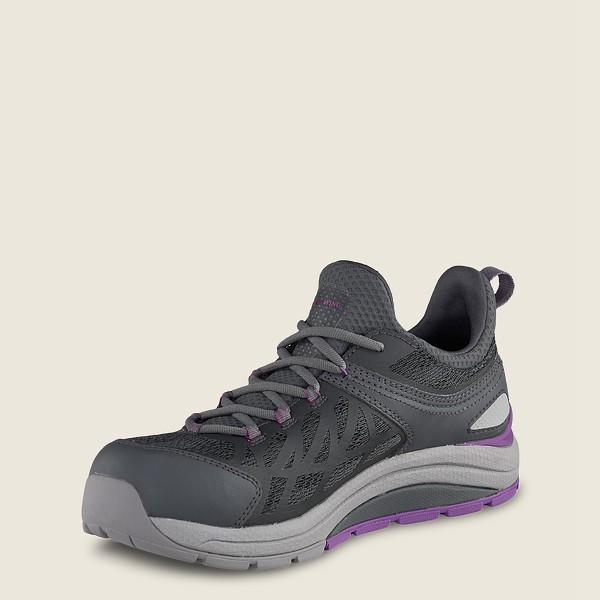 Red Wing Work Shoes Cooltech™ Athletics - Safety Toe - Black/Grey - Womens AFJ720914